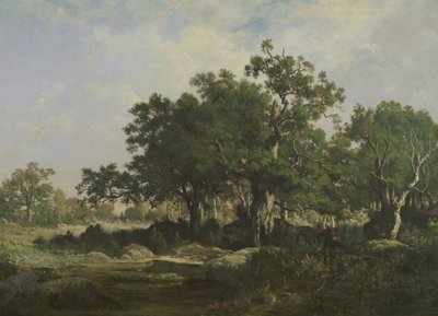 Eine Lichtung im Wald von Fontainebleau von Ernest Guillemer